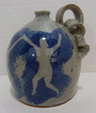 Load image into Gallery viewer, NUDE DANCING NYMPHS Studio Art Pottery Sm Stoneware Jug Pigtail Handle Signed
