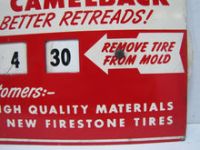 Load image into Gallery viewer, 1940s FIRESTONE TIRES Advertising Sign Gas Station Repair Shop Retread Mold
