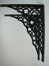 Load image into Gallery viewer, Old Cast Iron Architectural Pair Brackets Decorative Arts Hardware Elements
