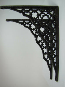 Old Cast Iron Architectural Pair Brackets Decorative Arts Hardware Elements