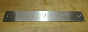 ELEVATOR LL - 1 - 2 - 3 - 4 Floor Indicator Sign Plaque Architectural Hardware