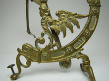 Load image into Gallery viewer, Antique Exquisite Bronze Postal Scale Winged Maiden Bust Dauphin Koi Devil Fish
