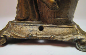 Antique Match Holder Turn of Century Child Bucket Small Animals Vesta Safe