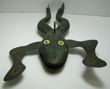 Load image into Gallery viewer, Folk Art FROG Ice Fishing Decoy RAF Robert Allen Francis Adirondacks NY 1950s
