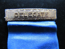 Load image into Gallery viewer, 1936 UNITED HATTERS CAP &amp; MILLINERY Union Convention NY Delegate Medallion

