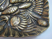 Load image into Gallery viewer, 1940s Brass GROUSE Tray Card Tip Trinket High Relief Decorative Arts

