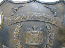 Load image into Gallery viewer, 1940s SPARROWS POINT POLICE PISTOL TOURNAMENT Bronze Plaque Sign High Relief
