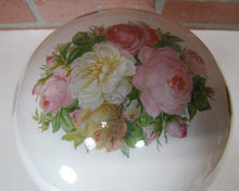 Load image into Gallery viewer, Antique Victorian Potichomania Gazing Blown Glass Ball Wooden Stand Girls Boys
