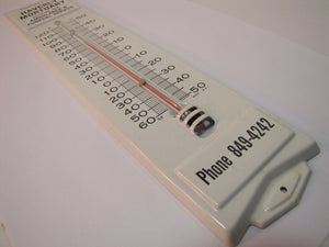 Old HAVERLY MORTUARY Adv Thermometer Sign AMBULANCE FUNERAL MITCHELL INDIANA