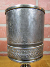 Load image into Gallery viewer, 1886 NRC NEWPORT RIFLE CLUB Award Trophy Silver Plate Goblet Mountain Scene
