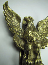 Load image into Gallery viewer, Spread Winged Eagle Old Brass Figural Door Knocker Hardware Element

