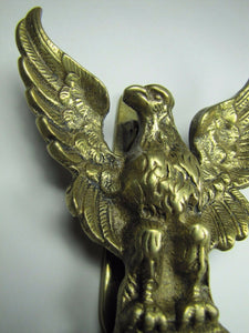 Spread Winged Eagle Old Brass Figural Door Knocker Hardware Element