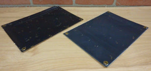 PASS IN CENTER Old Porcelain Pair Signs Right&Left Arrows Gas Station Industrial Transportation