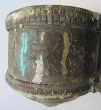 Load image into Gallery viewer, Antique Oil Lamp Wall Mount Bracket unique early bronze copper ornate detailing
