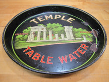 Load image into Gallery viewer, TEMPLE SPARKLING TABLE WATER Old Advertising Tray CHAS SHONK Co LITHO CHICAGO
