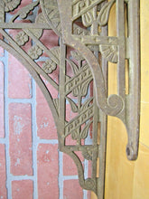 Load image into Gallery viewer, Art Nouveau Cast Iron Large Brackets 19c Decorative Arts Architectural Hardware
