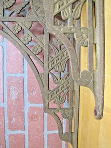 Art Nouveau Cast Iron Large Brackets 19c Decorative Arts Architectural Hardware