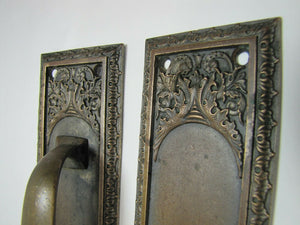 Antique Bronze Door PUSH & PULL Plates Exquisite Architectural Hardware Elements