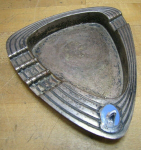HOLLAND AMERICA LINE Art Deco Silver Plate Ashtray Cruise Ship Advertising RHTF