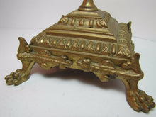 Load image into Gallery viewer, VICTORIAN CANDLESTICK Claw Foot Brass Bronze Gold Decorative Arts Candle Holder
