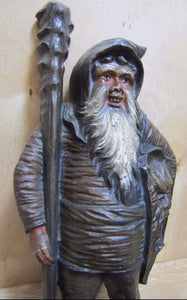 BRADLEY & HUBBARD Cast Iron WARRIOR GNOME ELF MAN KRAMPUS Antique Doorstop B&H