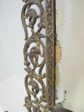 Load image into Gallery viewer, BRADLEY &amp; HUBBARD Antique Victorian Bevel Edge Mirror Triple Candle Holder B&amp;H
