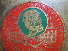 Load image into Gallery viewer, The  FRANKLIN FIRE INSURANCE Co of PHILADELPHIA Antique Advertising Sign
