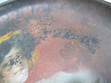 Load image into Gallery viewer, Antique Simpson Spring Beverages Tin Litho Ad Large Sign Tray early 1900s htf
