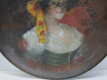 Load image into Gallery viewer, Antique Simpson Spring Beverages Tin Litho Ad Large Sign Tray early 1900s htf
