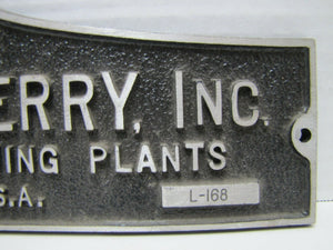 H&T HUNGERFORD & TERRY PURE WATER CONDITIONING PLANTS CLAYTON NJ USA Sign