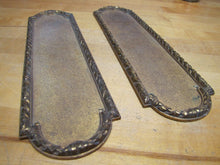 Load image into Gallery viewer, TROLLOPE LONDON 19c Bronze Gold Gilt Door Push Pair Ornate Hardware Doorpush
