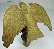 Load image into Gallery viewer, Antique Bronze EAGLE Finial Gold Gilt Decorative Architectural Hardware Element
