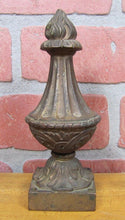 Load image into Gallery viewer, Antique Brass Flame Finial Ornate Original Old Architectural Hardware Element
