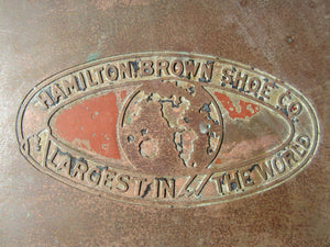 19c AMERICAN GENTLEMAN SHOE Sign HAMILTON BROWN Co LARGEST IN THE WORLD