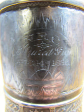 Load image into Gallery viewer, 1886 NRC NEWPORT RIFLE CLUB Award Trophy Silver Plate Goblet Mountain Scene
