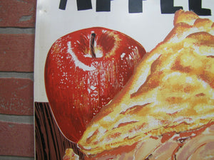 Vintage APPLE PIE 'TRY IT TODAY' Diner Farmers Market Restaurant Desert Ad Sign