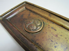 Load image into Gallery viewer, Art Nouveau Antique Decorative Arts Bronze Tray Ornate Flowers Desk Dresser

