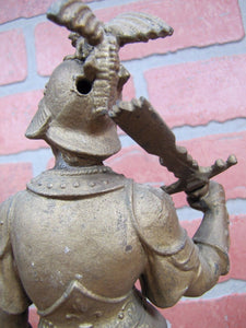 Antique GLADIATOR WARRIOR Decorative Art Statue DRAGON MONSTER Helmet Sword