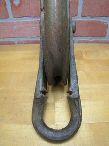 WOOD HYDRAULIC HOIST & BODY Co DETROIT MICH Old Cast Iron Tackle Pulley Tool