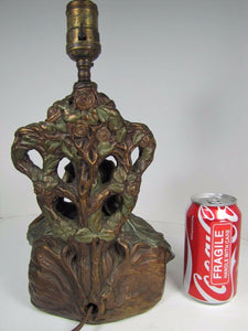 Antique Southern Belle Bonnie McLeary Armor Bronze Decorative Art Lamp Exquisite