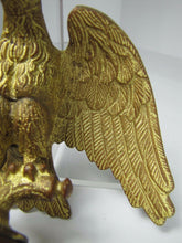 Load image into Gallery viewer, Antique Bronze EAGLE Finial Gold Gilt Decorative Architectural Hardware Element
