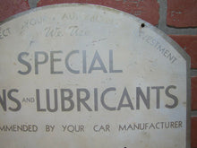 Load image into Gallery viewer, SPECIAL GUNS &amp; LUBRICANTS Old Double Sided Auto Repair Shop Gas Station Ad Sign
