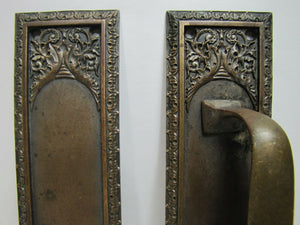 Antique Bronze Door PUSH & PULL Plates Exquisite Architectural Hardware Elements