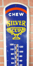 Load image into Gallery viewer, SILVER CUP TOBACCO Advertising Thermometer Large Sign made in USA tin metal
