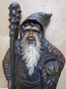 BRADLEY & HUBBARD Cast Iron WARRIOR GNOME ELF MAN KRAMPUS Antique Doorstop B&H