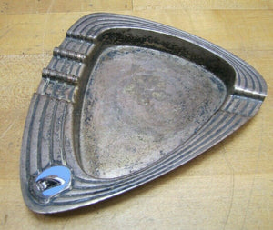HOLLAND AMERICA LINE Art Deco Silver Plate Ashtray Cruise Ship Advertising RHTF