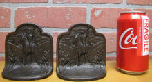 Load image into Gallery viewer, Antique MEDIEVAL CRUSADER KNIGHT CASTLE Cast Iron Bronze Decorative Art Bookends
