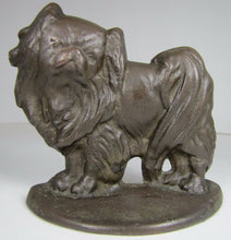 Load image into Gallery viewer, PEKINGESE Old Figural Dog Bronze Brass Doorstop Bookend Decorative Art Statue
