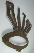 Load image into Gallery viewer, RITCO SOCKS Old Bronze Clothing Department General Store Display Sign Brass Wash
