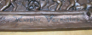 MURPHY VARNISHES 19c Victorian Advertising Plaque Sign Exquisite Cherubs Ornate